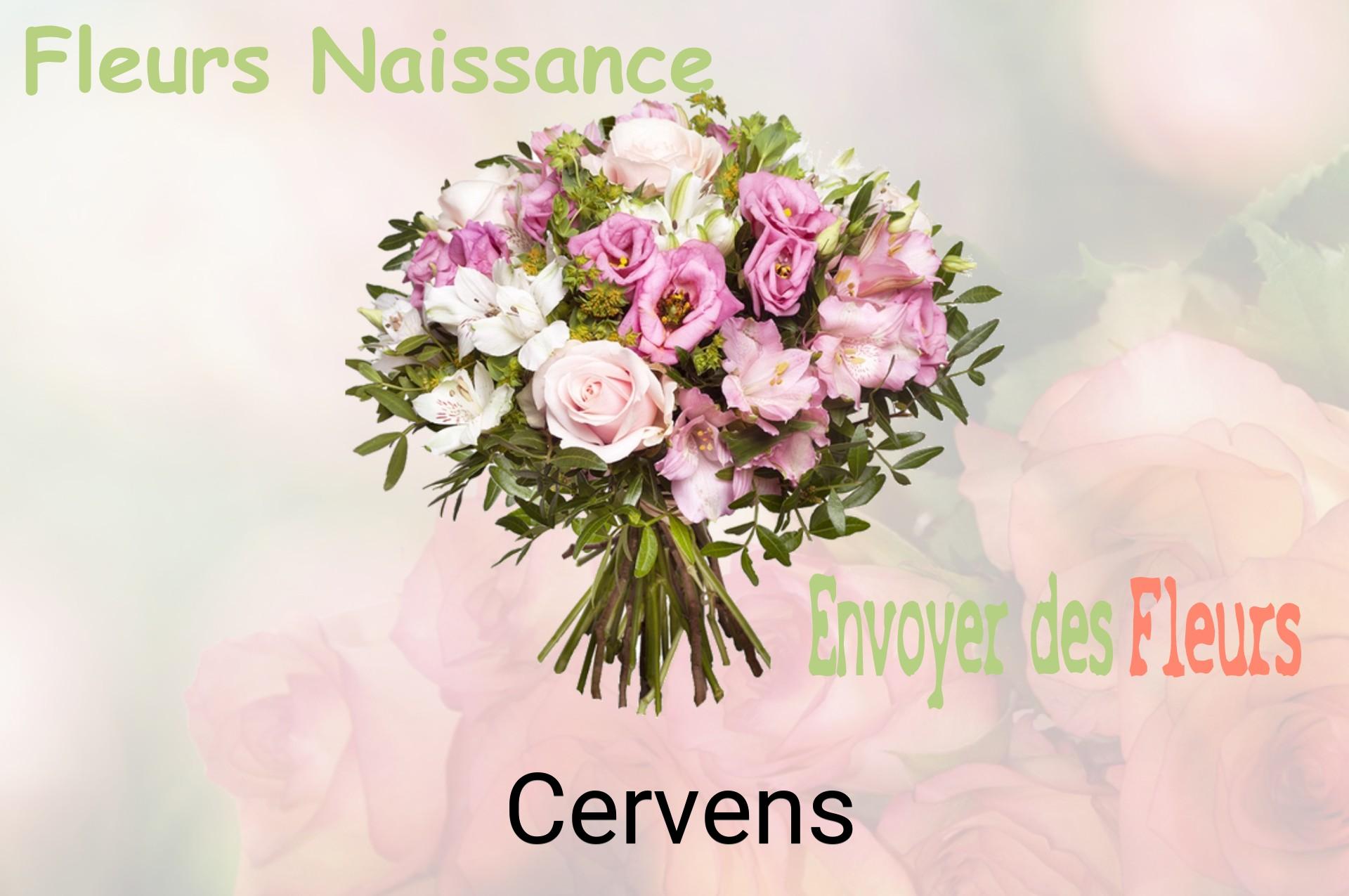 Bouquet de fleurs de naissance livré à Cervens